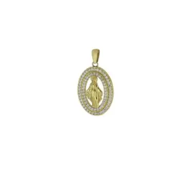 Médaille Vierge Miraculeuse or 9 carats 1.55gr 18mm