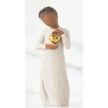 Statuette Willow Tree : Fille Avec Coeur 13.5 Cm - Keepsake darker skin