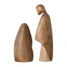 Sainte Famille de 23 cm en bois sculpté - Tons bois