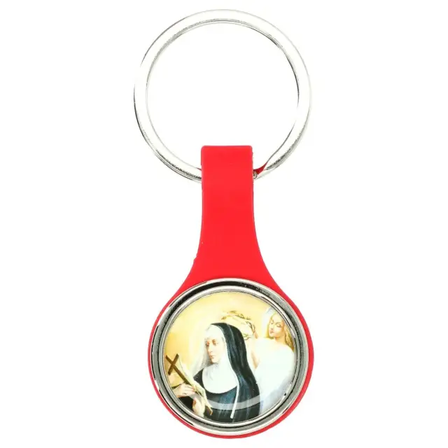 Porte-Clefs - Ste Rita / Gomme - Coul Assort.