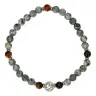 Bracelet sur élastique Jaspe et oeil de tigre 8 mm