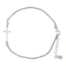 Armband met kruis in gerhodineerd zilver