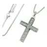 Steel cross 44 x 32 mm with chain