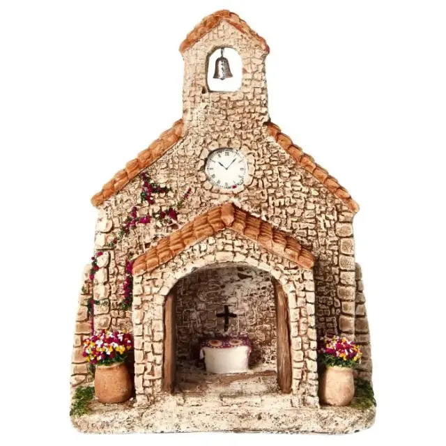 Decor voor santons de Provence Kapel - 14x7x20 cm