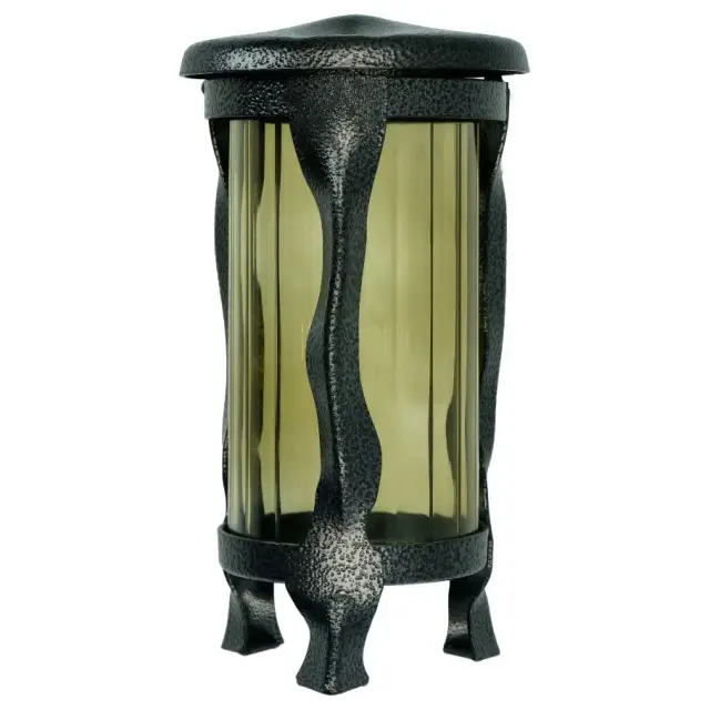 Lanterne H 20 cm - Acier noir
