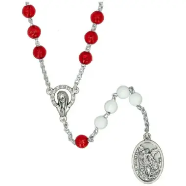 Chapelet St Michel Rouge et blanc