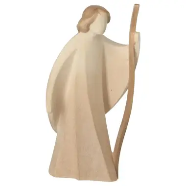 Berger avec bâton : crèche de Noël en bois Aram pour 10 cm