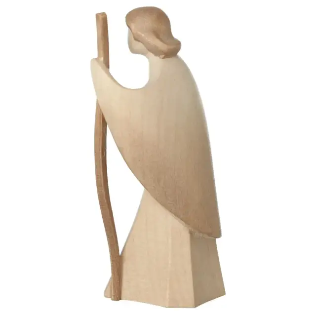 Berger avec bâton : crèche de Noël en bois Aram pour 10 cm