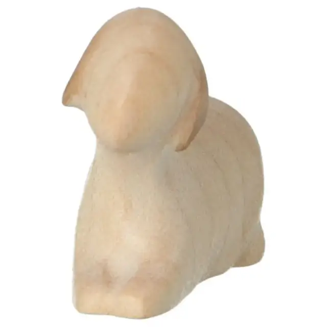 Mouton couché : crèche de Noël en bois Aram pour 10 cm