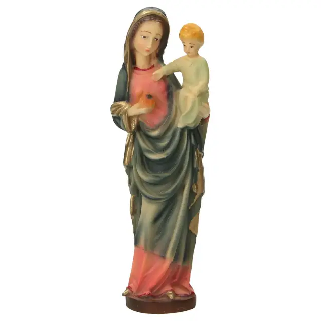 Beeld 16 Cm Maria + Kind + Fruit