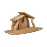 Etable vide en bois pour crèche de Noël 48 x 22 x 22 cm
