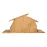 Etable vide en bois pour crèche de Noël 48 x 22 x 22 cm