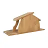Etable vide en bois pour crèche de Noël 48 x 22 x 22 cm