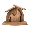 Etable vide en bois pour crèche de Noël - 24 x 12 x 19 cm