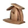 Etable vide en bois pour crèche de Noël - 24 x 12 x 19 cm