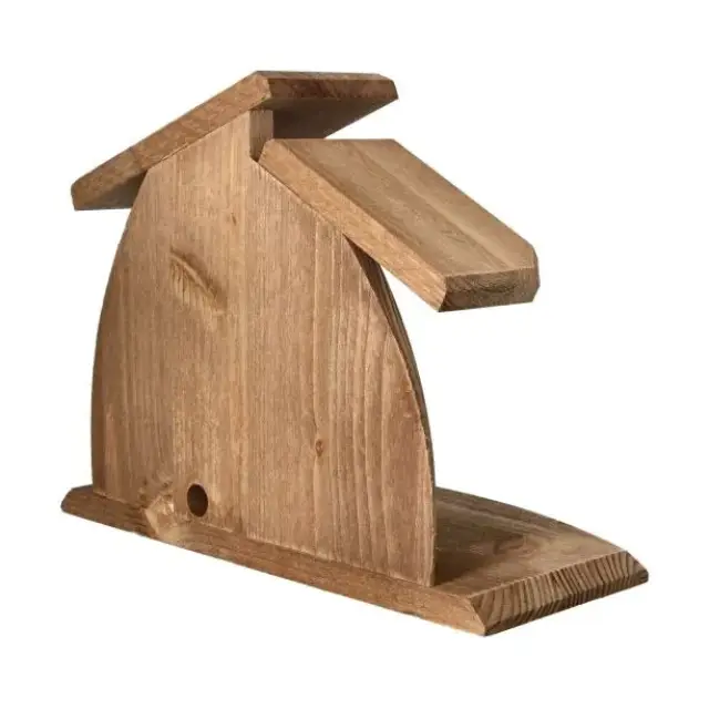 Etable vide en bois pour crèche de Noël - 24 x 12 x 19 cm