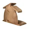 Etable vide en bois pour crèche de Noël - 24 x 12 x 19 cm