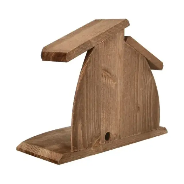 Etable vide en bois pour crèche de Noël - 24 x 12 x 19 cm