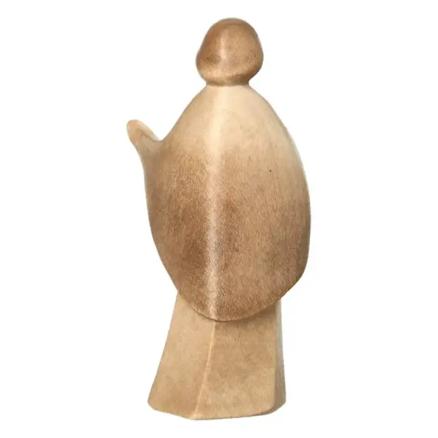 Berger avec mouton : crèche de Noël en bois Aram 10 cm