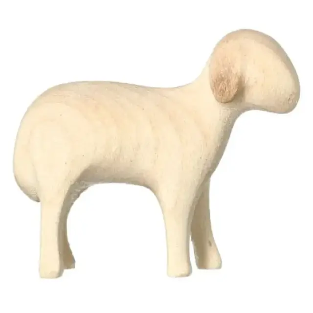 Mouton debout : crèche de Noël en bois Aram pour 10 cm