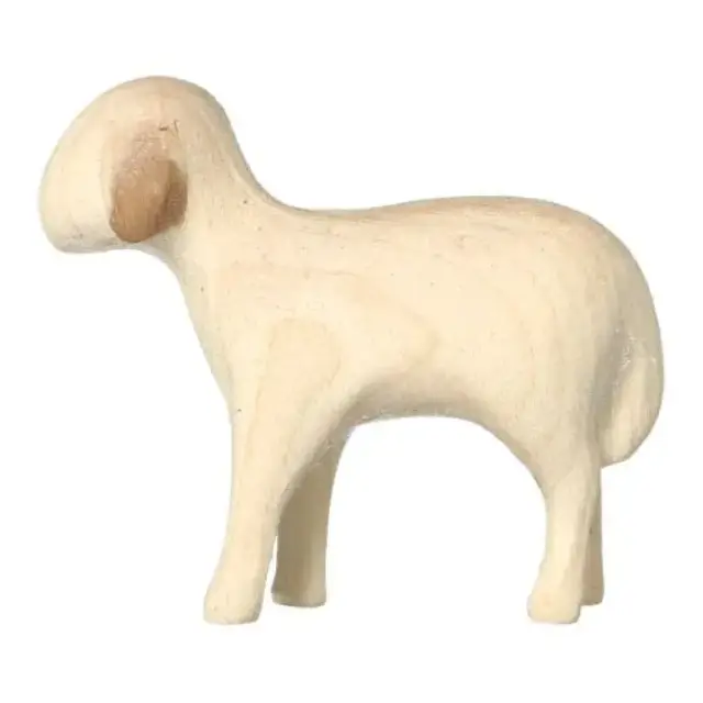 Mouton debout : crèche de Noël en bois Aram pour 10 cm