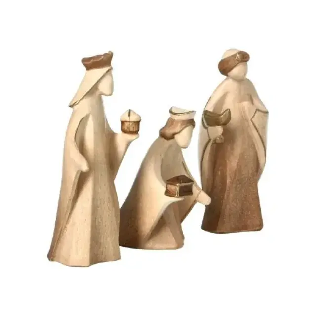 Crèche de Noël en bois Aram 10 cm : Rois mages