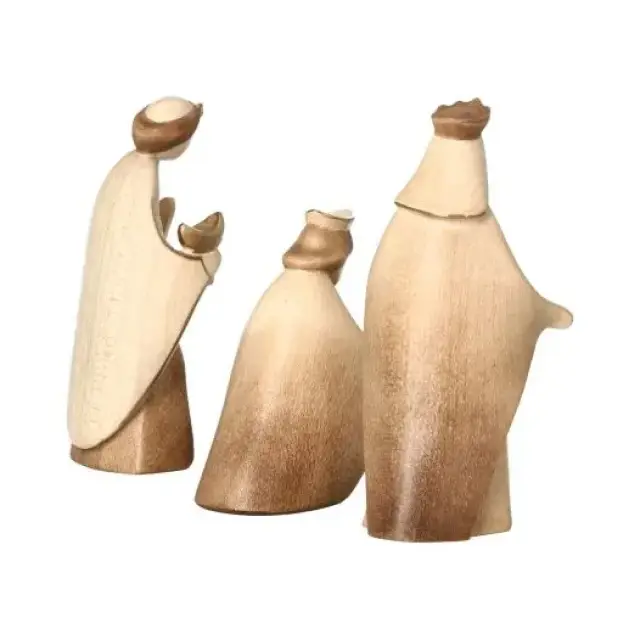 Crèche de Noël en bois Aram 10 cm : Rois mages