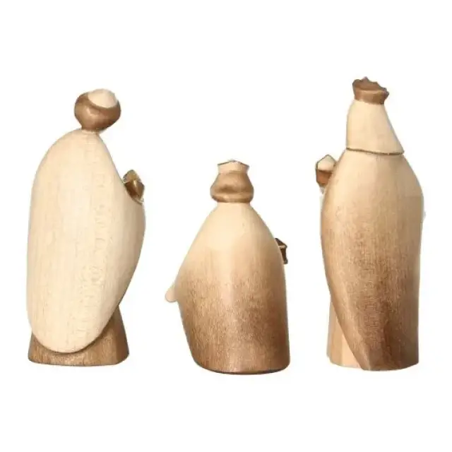 Crèche de Noël en bois Aram 10 cm : Rois mages