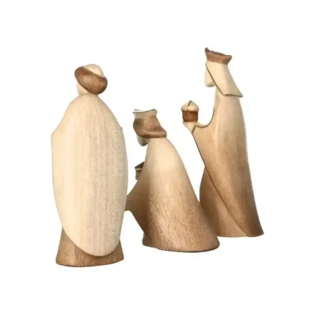 Crèche de Noël en bois Aram 10 cm : Rois mages