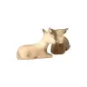 Ane et boeuf : crèche de Noël en bois Aram 10 cm (2 pièces)