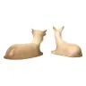Ane et boeuf : crèche de Noël en bois Aram 10 cm (2 pièces)