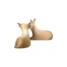 Ane et boeuf : crèche de Noël en bois Aram 10 cm (2 pièces)