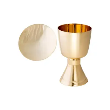 Calice doré avec patène 17 cm