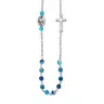 Collier-Chapelet Agate bleue