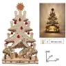 Sapin de Noël en bois avec nativité avec lumière