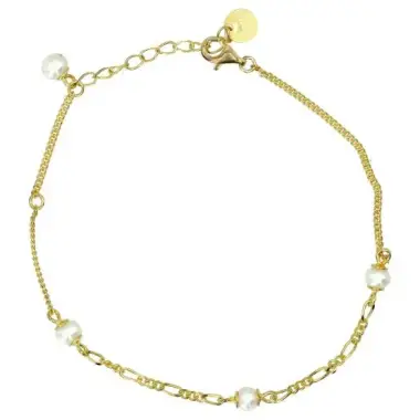 Bracelet en argent avec perles