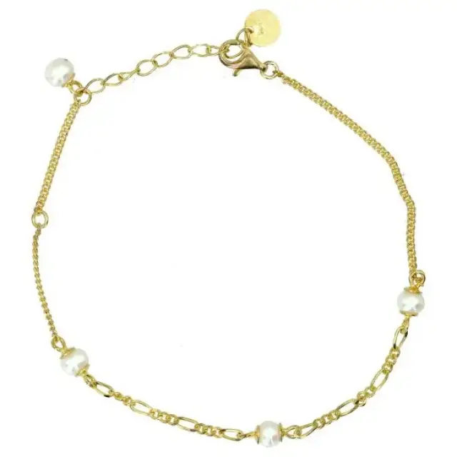 Bracelet en argent avec perles