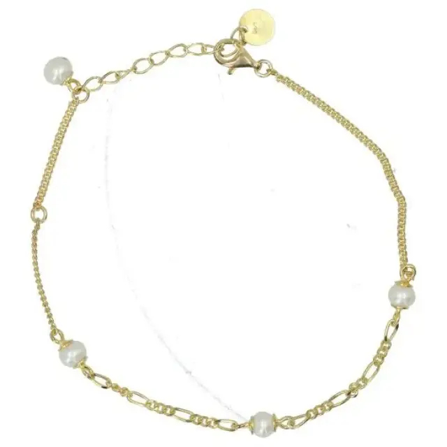 Bracelet en argent avec perles