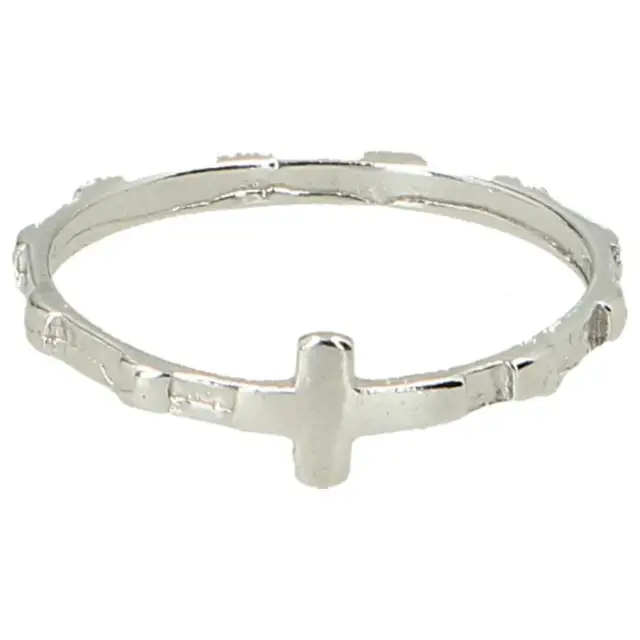 Ring-Tientje zilver met rhodium