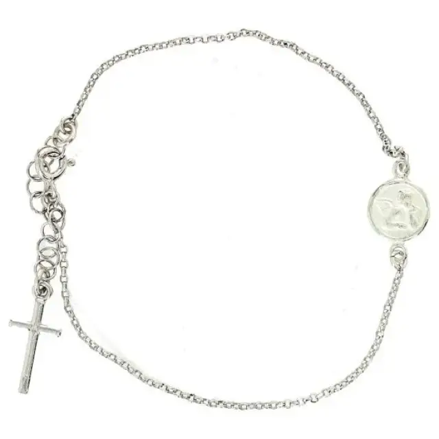 Armband met engel zilver met rhodium