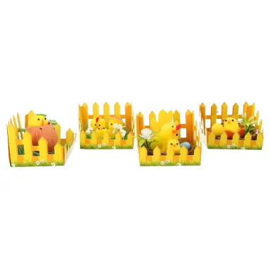 Poussin dans un boite PVC (4 modèles assortis)