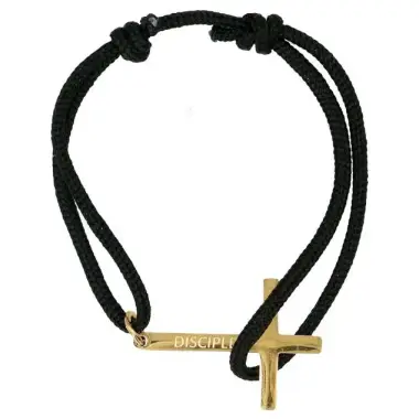 Bracelet Disciple noir/doré taille homme