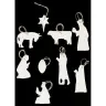 Crèche en porcelaine blanche à suspendre 15cm
