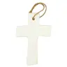 Cross in white porcelain 9.5 x 6.5 cm