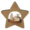 Nativity in wooden star H 12 cm