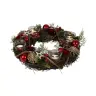 Couronne de l'Avent Décoration rouge 34Cm