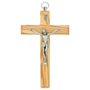 Croix murale 12 cm Bois d'olivier