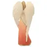 Ange En Bois Sculpte 15 cm rouge