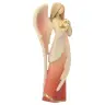 Ange En Bois Sculpte 15 cm rouge