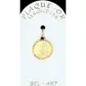 Médaille plaqué-or - Lourdes Appar. - 14 mm